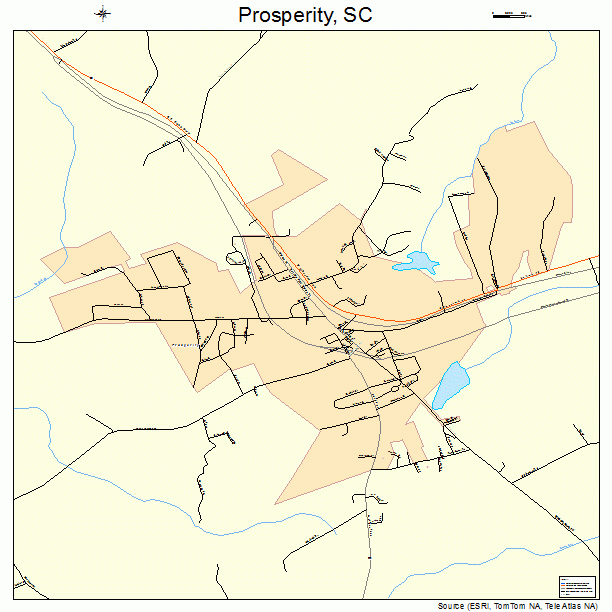 Prosperity, SC street map