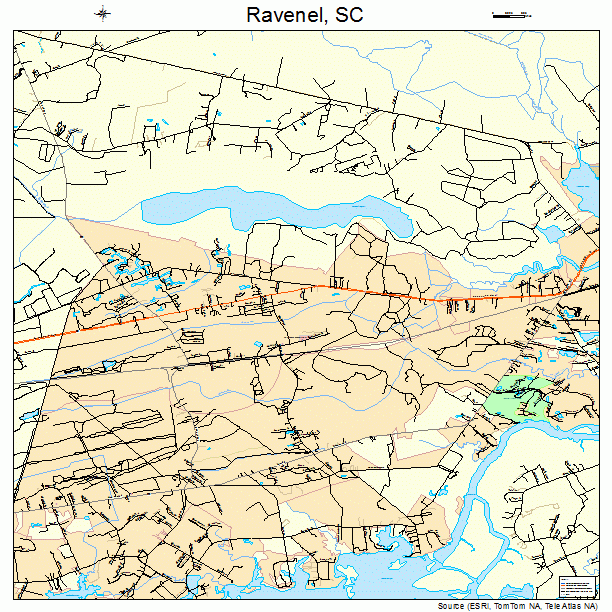 Ravenel, SC street map
