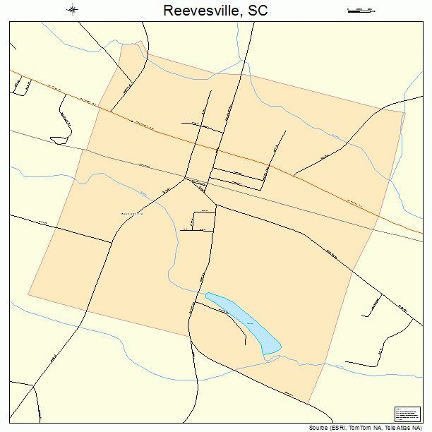 Reevesville, SC street map