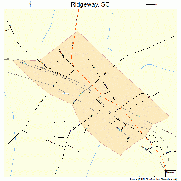 Ridgeway, SC street map