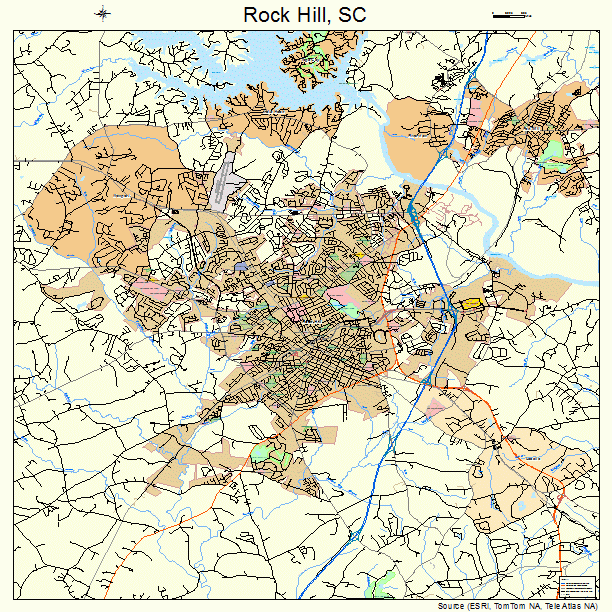 Rock Hill, SC street map