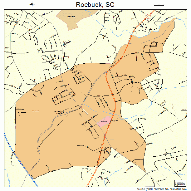 Roebuck, SC street map