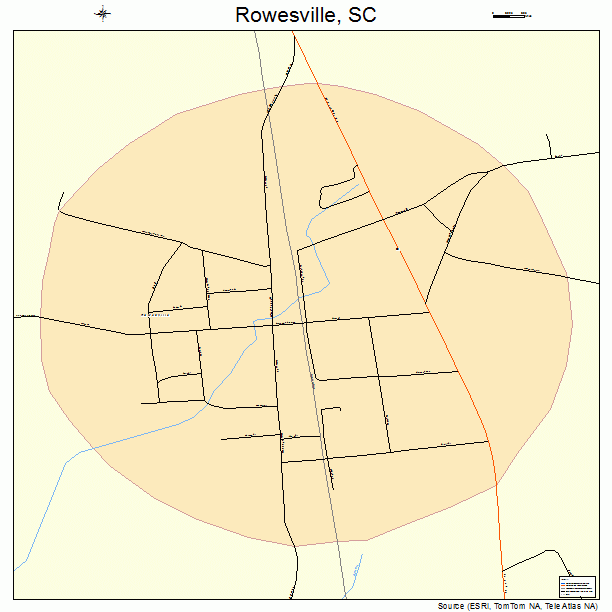 Rowesville, SC street map