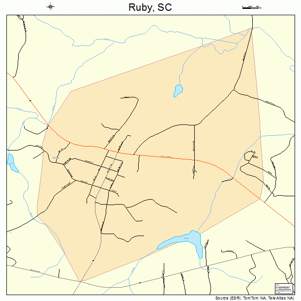 Ruby, SC street map