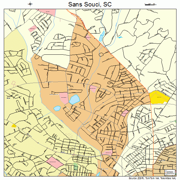 Sans Souci, SC street map