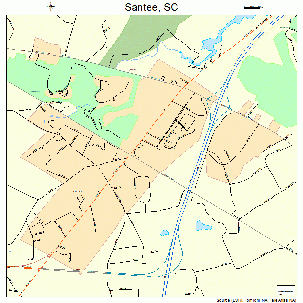 Santee, SC street map
