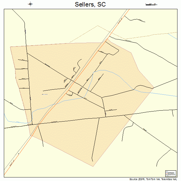 Sellers, SC street map