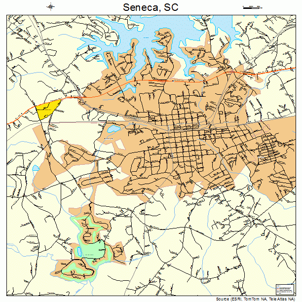 Seneca, SC street map