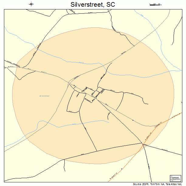 Silverstreet, SC street map