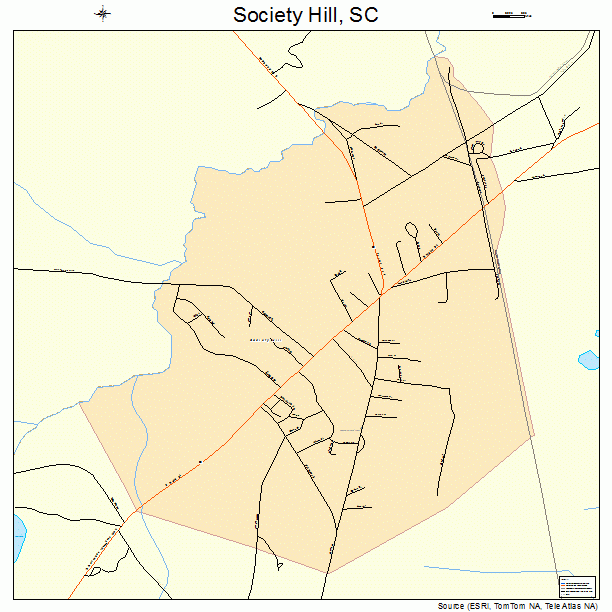 Society Hill, SC street map