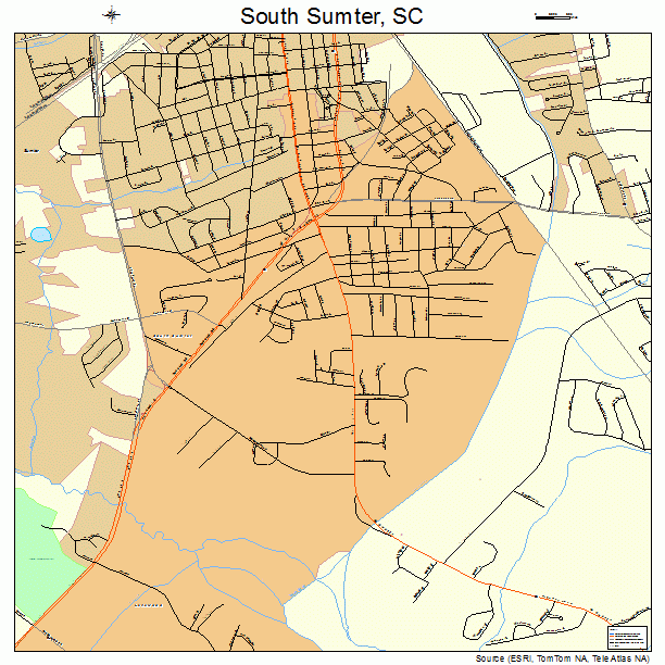 South Sumter, SC street map