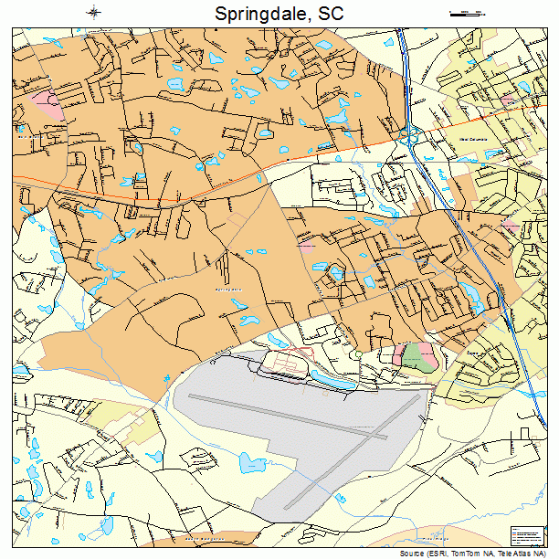 Springdale, SC street map