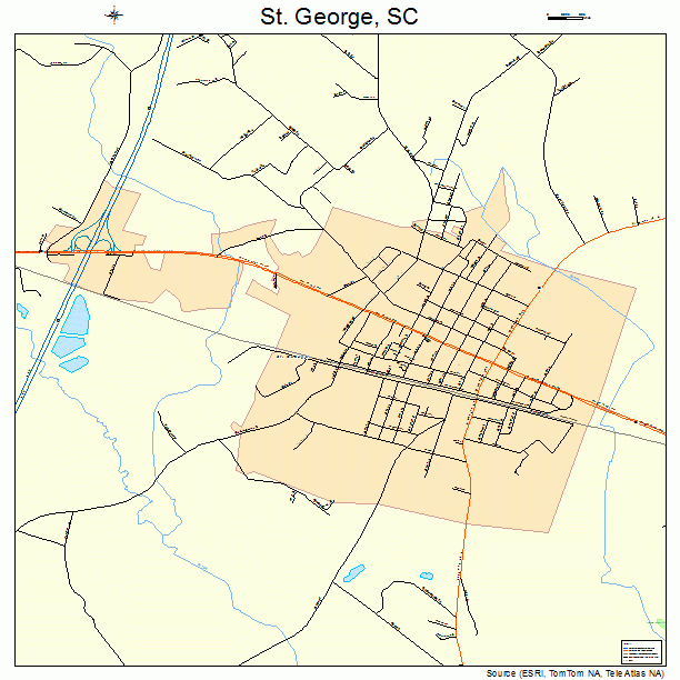 St. George, SC street map