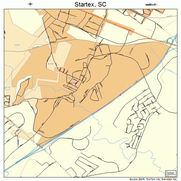 Startex, SC street map