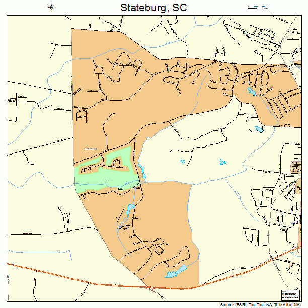 Stateburg, SC street map