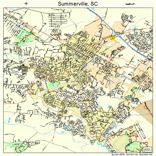 Summerville, SC street map