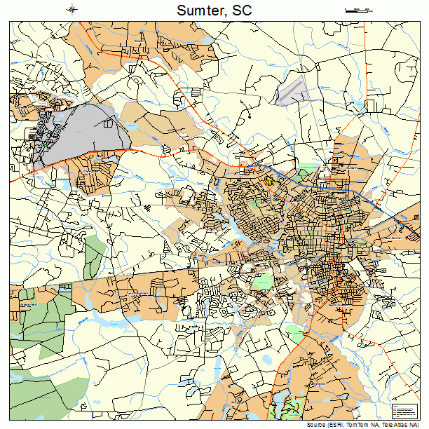 Sumter, SC street map