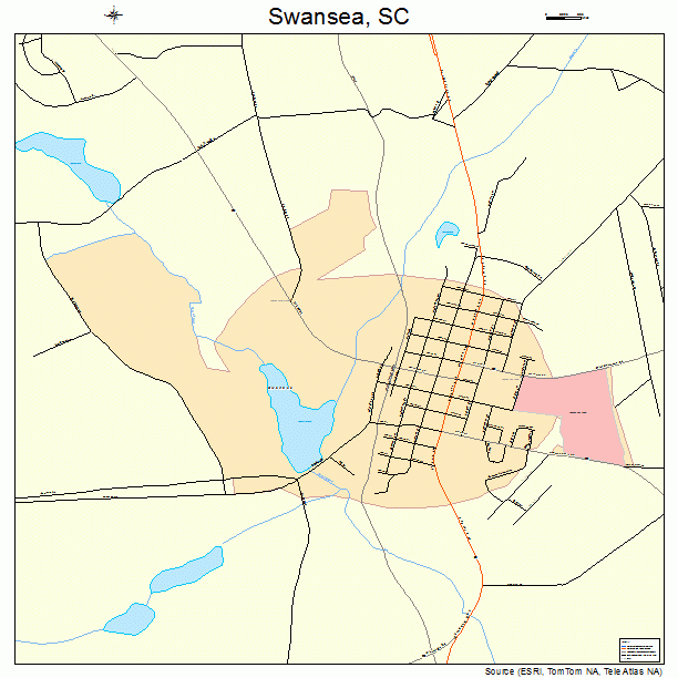 Swansea, SC street map