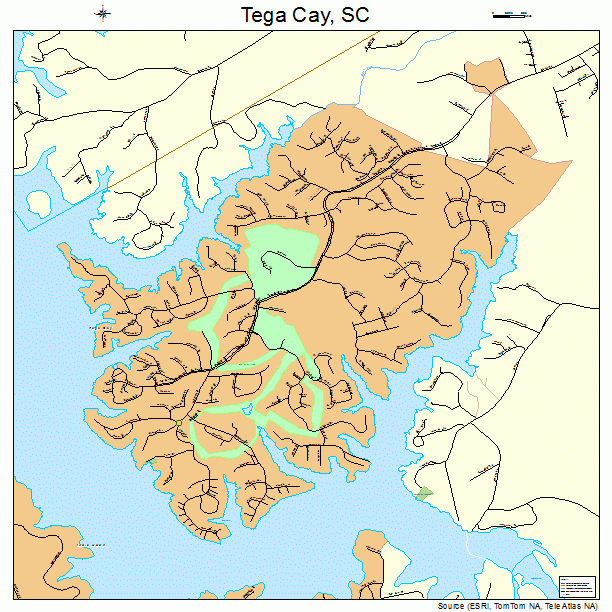 Tega Cay, SC street map