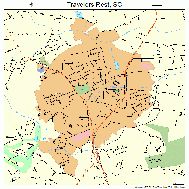 Travelers Rest, SC street map