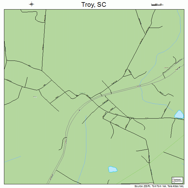 Troy, SC street map