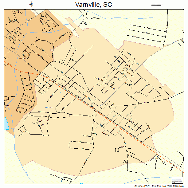 Varnville, SC street map