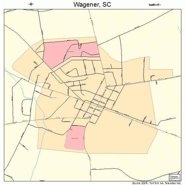 Wagener, SC street map