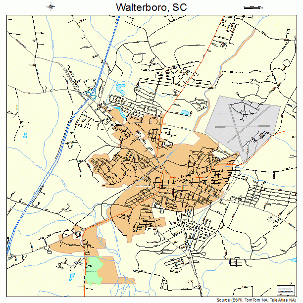 Walterboro, SC street map