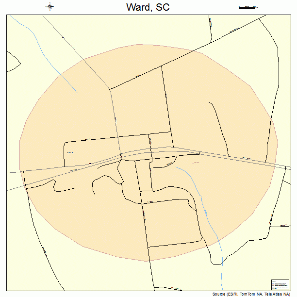 Ward, SC street map