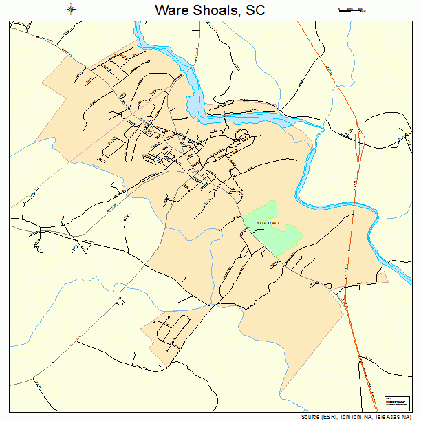Ware Shoals, SC street map