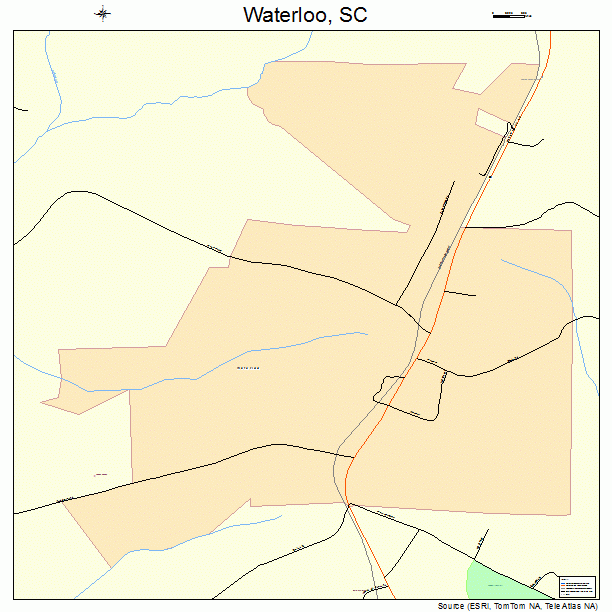 Waterloo, SC street map