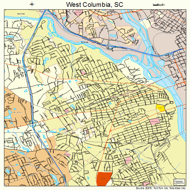 West Columbia, SC street map