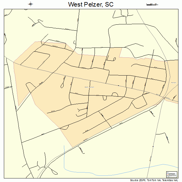 West Pelzer, SC street map