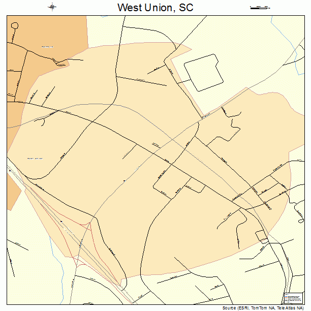 West Union, SC street map