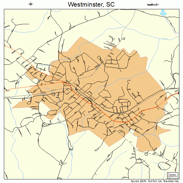 Westminster, SC street map