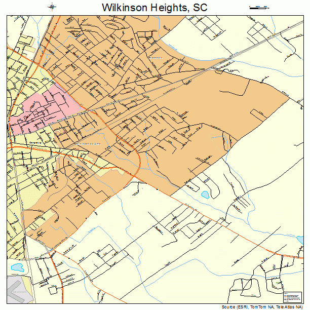 Wilkinson Heights, SC street map