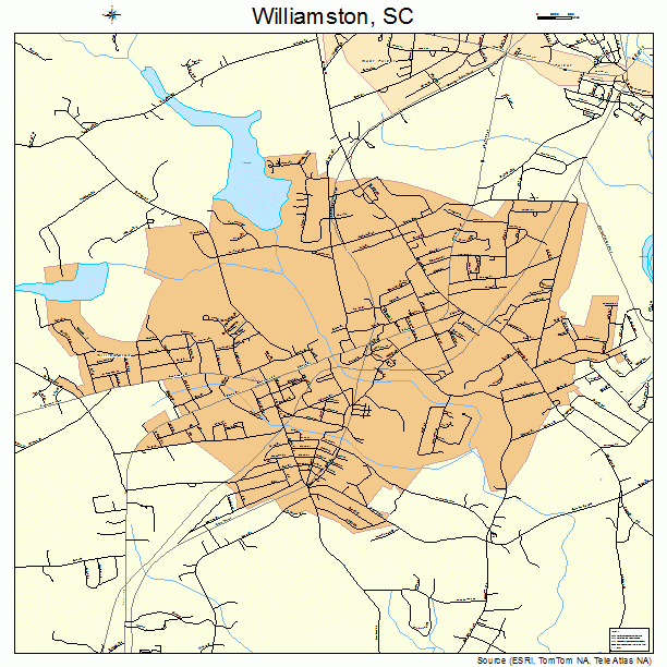 Williamston, SC street map