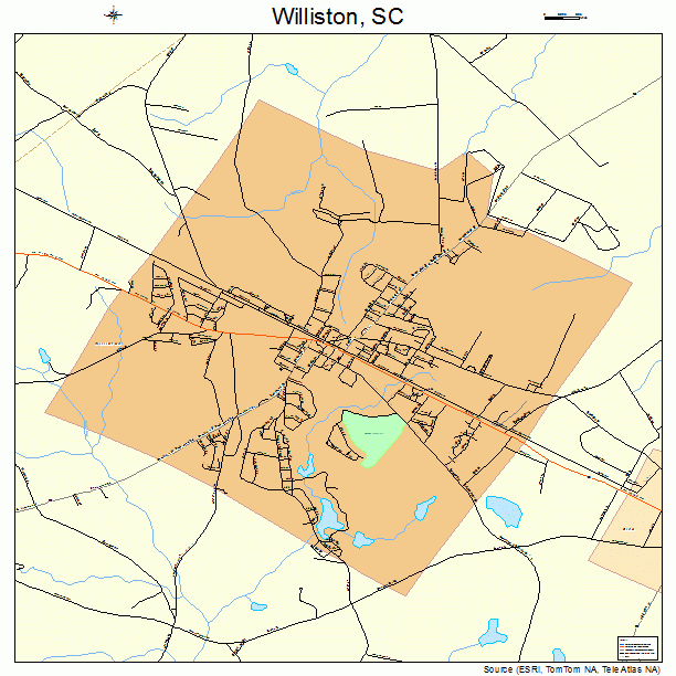 Williston, SC street map