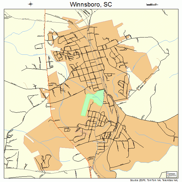 Winnsboro, SC street map