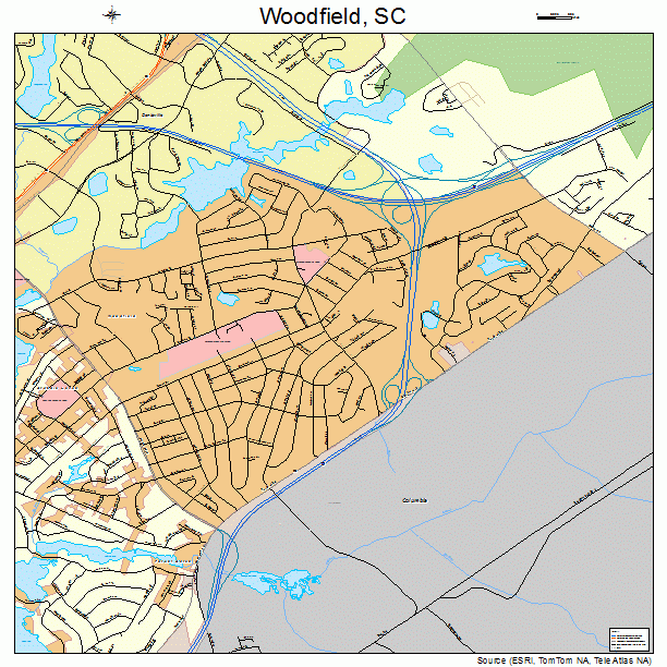 Woodfield, SC street map