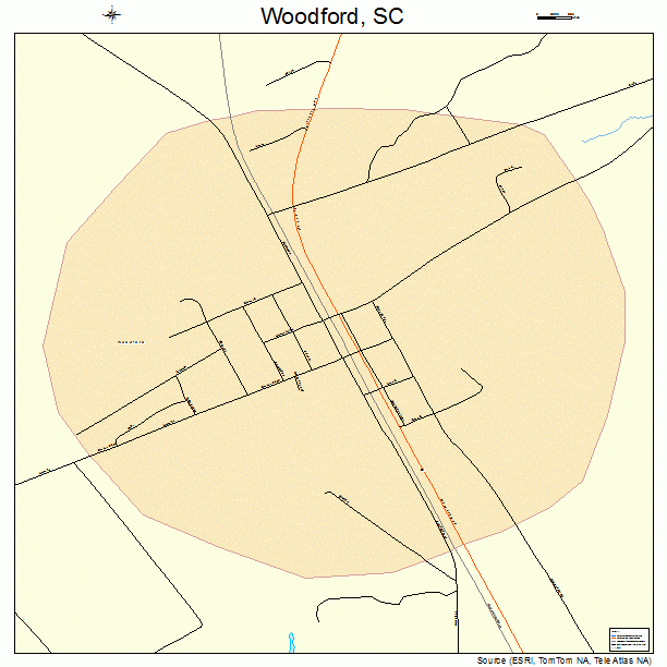 Woodford, SC street map
