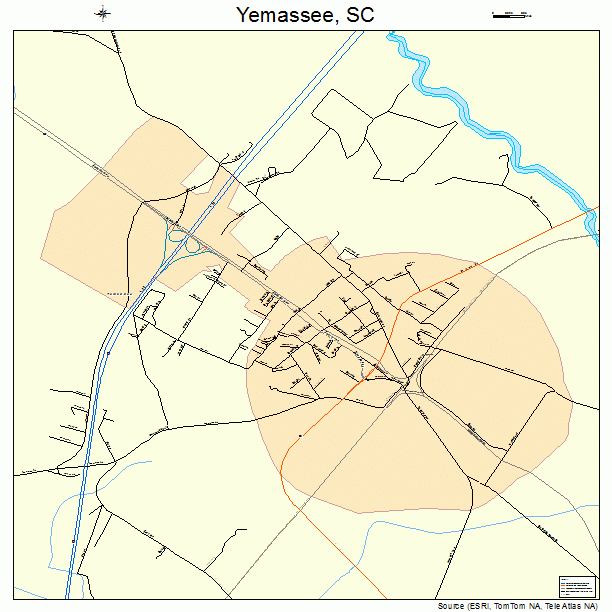 Yemassee, SC street map