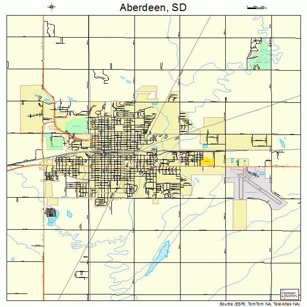 Aberdeen, SD street map
