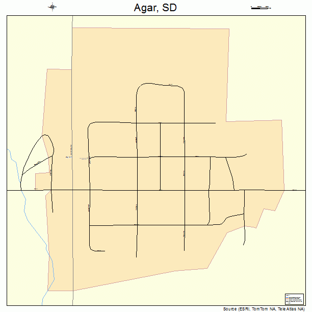 Agar, SD street map