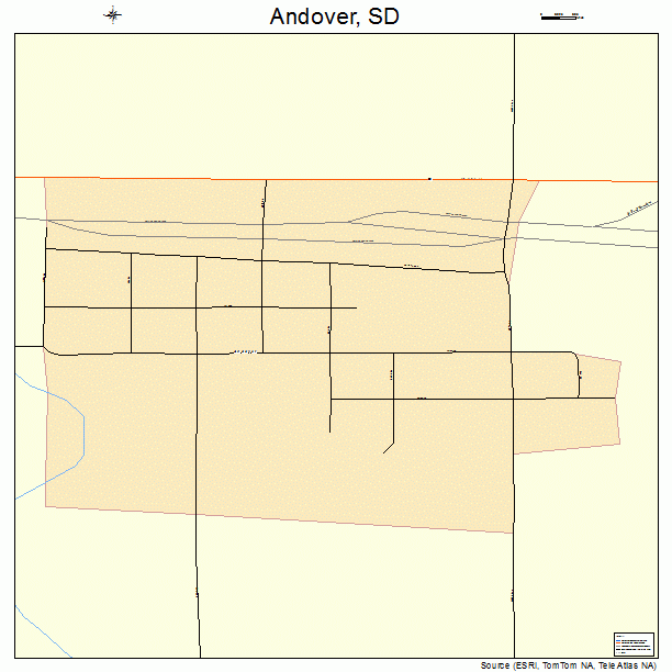 Andover, SD street map