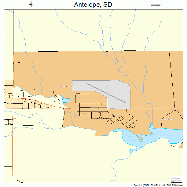 Antelope, SD street map