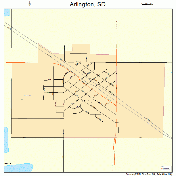 Arlington, SD street map