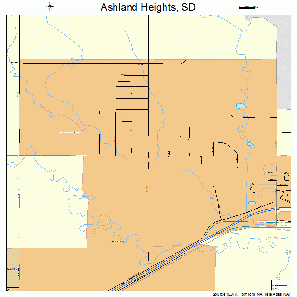 Ashland Heights, SD street map