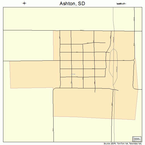Ashton, SD street map