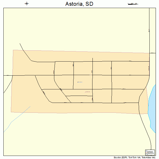 Astoria, SD street map